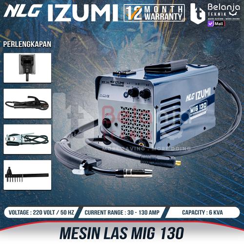 [EZM.3502770] IZUMI Mesin Las Co2 MIG 130 MMA TIG Tanpa Gas 130 A Besi / Stainless