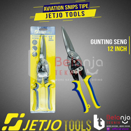 [EZM.3502779] JETJO TOOLS Aviation Snips 12" Inch Gunting Seng Baja Ringan Panjang
