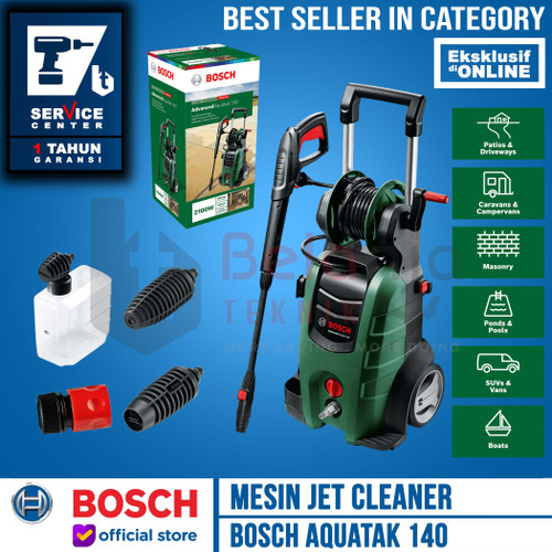 [EZM.3502824] Bosch Jet Cleaner Aquatak 140 Bar Mesin Cuci Kendaraan AQT140 2100WATT