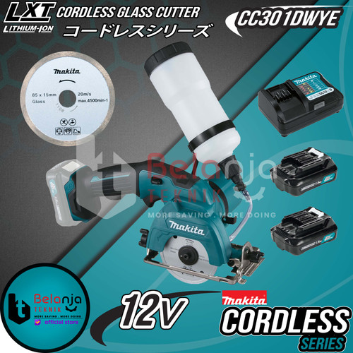 [EZM.3502872] MAKITA Mesin Potong Kaca Keramik Cordless CC301 DWYE Glass Cutter 12V
