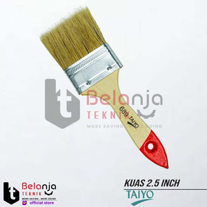[EZM.3502909] Taiyo Kuas Cat 2.5 Inch Kuas Cat Tembok Gagang Kayu Paint Brush 2.5"