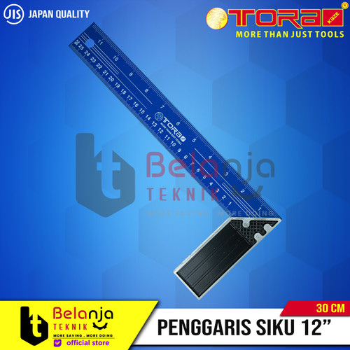 [EZM.3502968] TORA Try Angle Square 12 Inch Penggaris Siku Tukang Meteran 30 CM