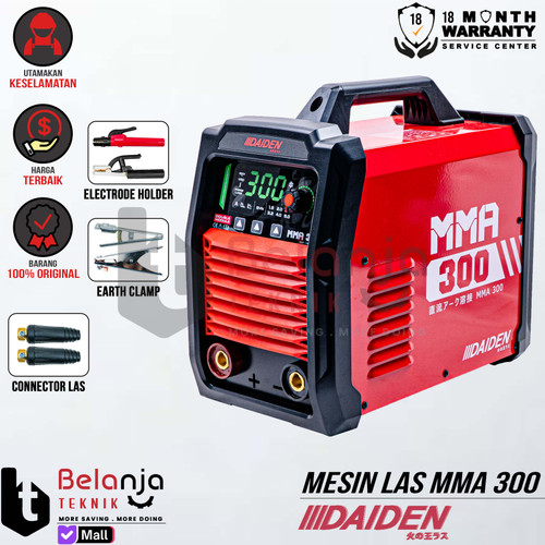 [EZM.3502990] Daiden Welding Machine Mesin Travo Las MMA 300 Trafo Inverter 300A