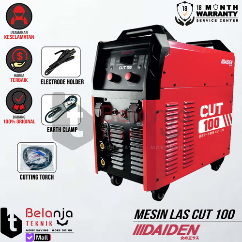 [EZM.3502996] Daiden Mesin Plasma Cut 100 Trafo Las Listrik Cutting Welding Machine