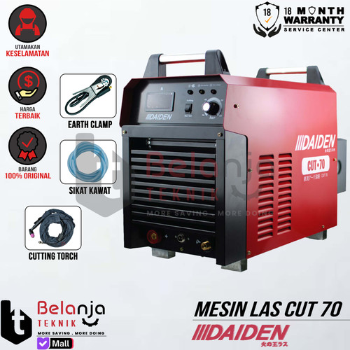 [EZM.3502998] Daiden Mesin Plasma Cut 70 Trafo Las Listrik Cutting Welding Machine