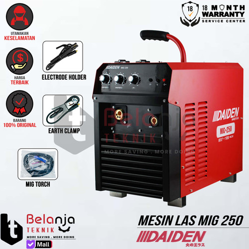 [EZM.3503008] Daiden Industrial Welding Machine Mesin Las Inverter MIG 250 Travo Las
