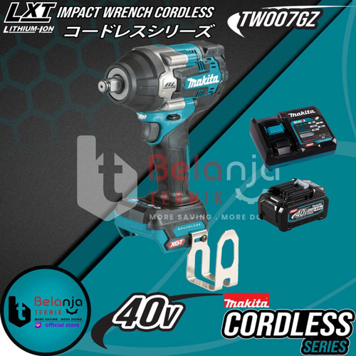 [EZM.3501538] Makita Impact Wrench Cordless TW007GZ Mesin Pembuka Baut + Baterai 40V