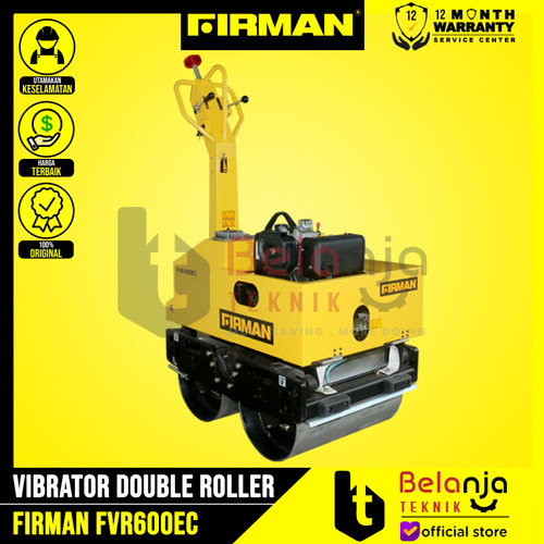 [EZM.3503027] Firman Vibrator Double Roller FVR600EC Mesin Pemadat Tanah + Engine