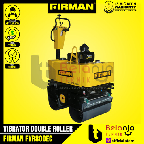 [EZM.3503028] Firman Vibrator Double Roller FVR800EC Mesin Pemadat Tanah + Engine