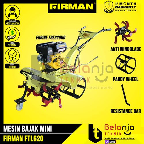 [EZM.3503034] Firman Mesin Bajak Sawah FTL 620 Basah Kering Cultivator FGE220HD BEST