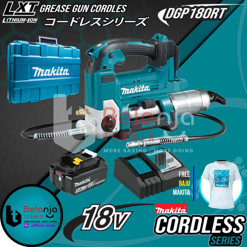 Makita Grease Gun Cordles DGP180RT Mesin Pompa Gemuk Baterai DGP 180