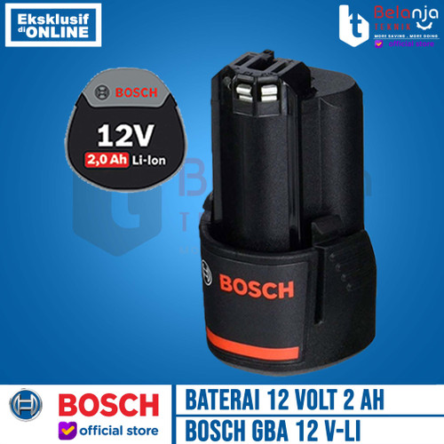 [EZM.3503087] Bosch Batu Baterai 12V 2 Ah Battery Cordless Lithium Ion GBA 12 V-LI