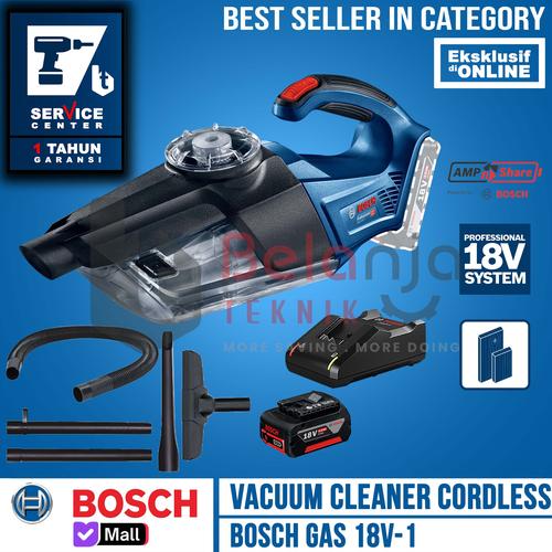 [EZM.3503100] Bosch Vacuum Cleaner Cordless Gas 18V-Li Sedot Debu Baterai 18 V 4 AH
