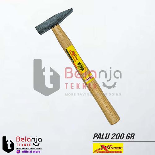 [EZM.3503150] Xander Palu Kaca Tukang Lancip 200 GR Gagang Kayu Palu Tukang 200gr