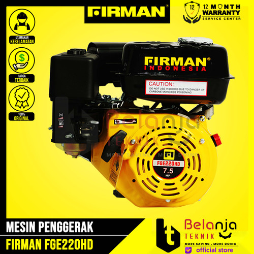 [EZM.3503156] Firman Mesin Penggerak Serbaguna Bensin FGE 220 HD 7.5HP Engine