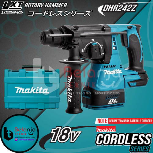 [EZM.3503227] Makita Rotary Hammer 18V Mesin Bor Baterai Cordless DHR 242 Z DHR242Z