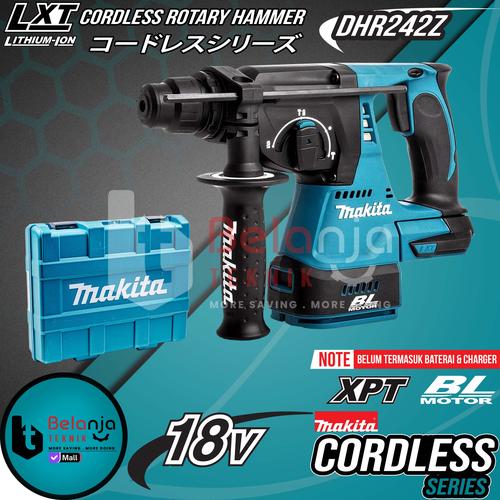 [EZM.3503227] Makita Rotary Hammer 18V Mesin Bor Baterai Cordless DHR 242 Z DHR242Z