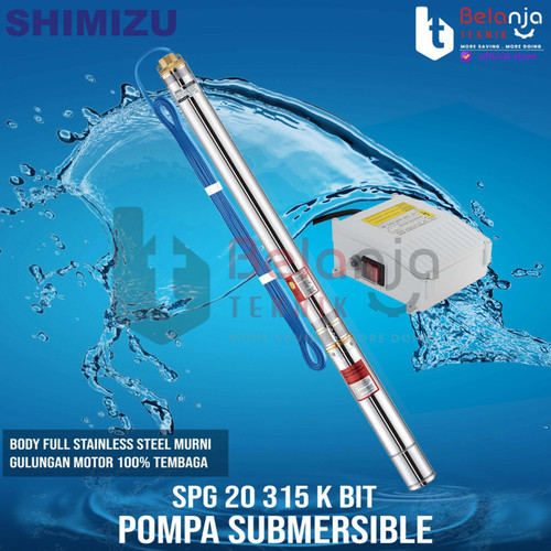 [EZM.3503256] Shimizu SPG 20 315 K BIT 0.5 HP 2 Inch Mesin Pompa Air Satelit + kabel