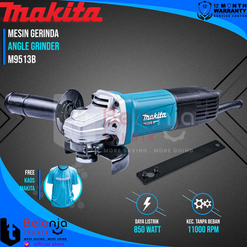 [EZM.3506500] Makita MT Mesin Gerinda M 9513 B Angle Grinder Gurinda 4 Inch M9513B