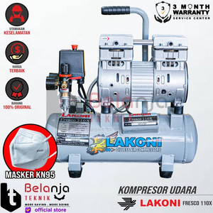 [EZM.3503309] Lakoni Fresco 110 X Compressor Oilless Kompresor Udara Portable 1 HP