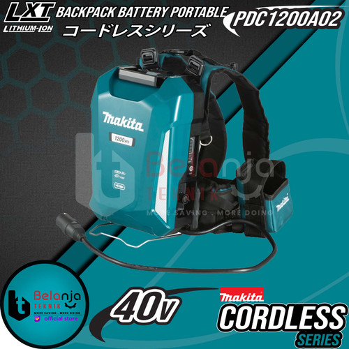 [EZM.3503312] Makita Backpack Battery Portable PDC1200A02 Power Supply Kit Baterai