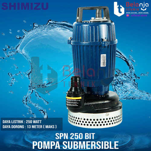 [EZM.3503347] Shimizu Submersible Pump SPN 250 BIT 13 Meter Mesin Pompa Celup SPN250
