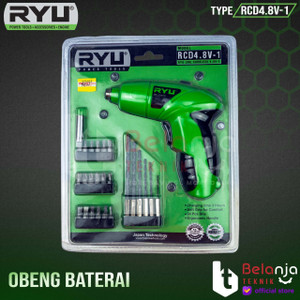 [EZM.3503389] Ryu Bor Obeng Beterai Cordless RCD 4.8 V-1 Screwdriver Set RCD 4.8V-1
