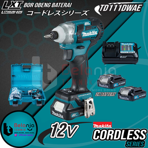 [EZM.3506529] Makita Bor Obeng Baterai TD 111 DWAE Cordless Impact Driver TD111DWAE