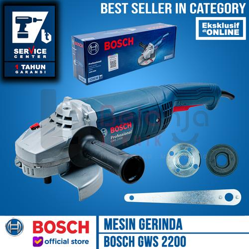 [EZM.3503462] Bosch Mesin Gerinda Tangan GWS 2200-180 2200 Watt 7 Inch Angle Grinder