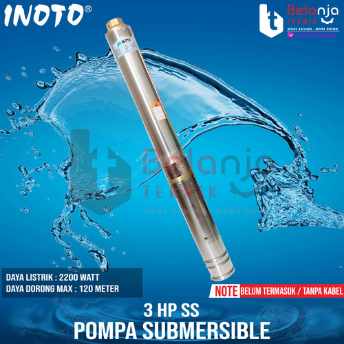 [EZM.3503473] Inoto Pompa Air Celup Satelit Submersible Pump 3 HP SS 3" Inch 3 In