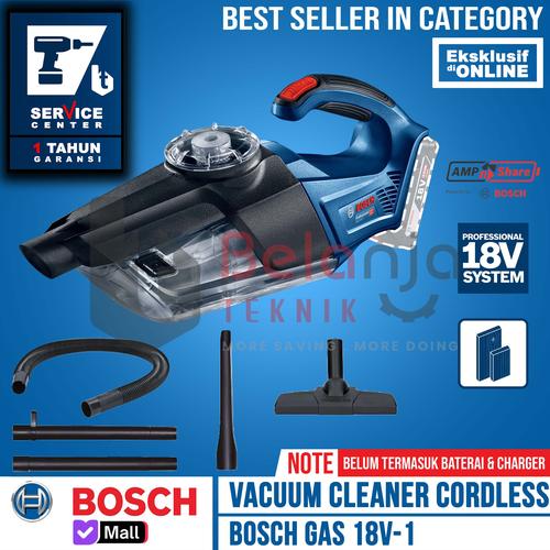 [EZM.3503496] Bosch Vacuum Cleaners Cordless GAS 18V-1 Li SOLO Mesin Sedot Debu Dry