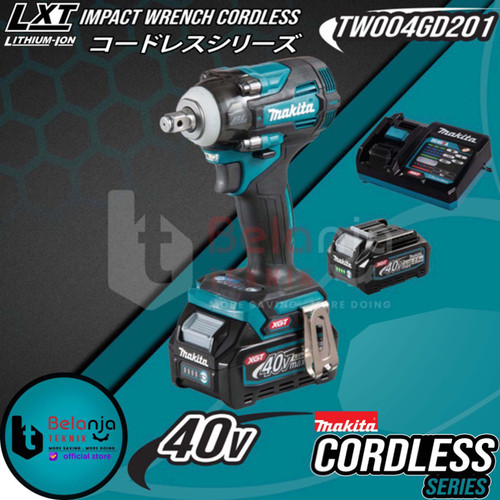 [EZM.3503523] Makita Impact Wrench Baterai TW004 GD201 1/2 In Cordless Brushless 40V