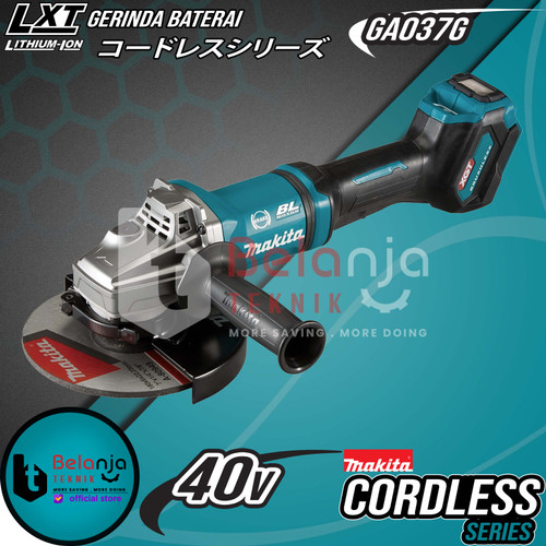 [EZM.3503530] Makita Mesin Gerinda Baterai GA037GZ Cordless Angle Grinder 7 Inch 40V