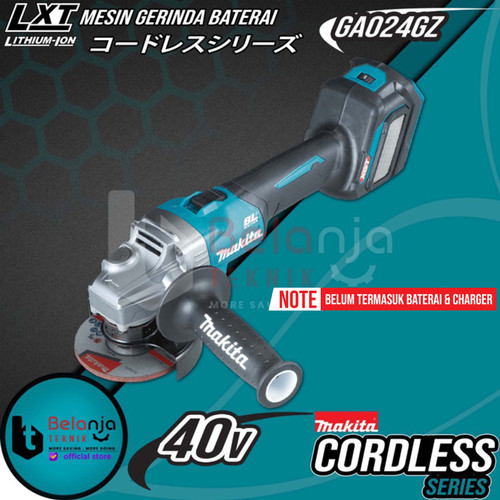 [EZM.3503537] Makita Mesin Gerinda Baterai GA024GZ Cordless Angle Grinder 4 Inch 40V