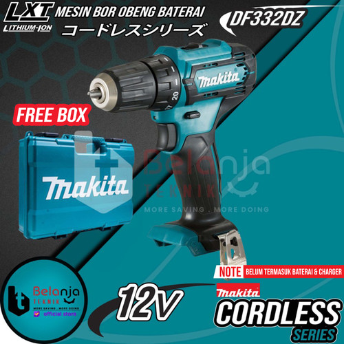 [EZM.3503542] Makita Mesin Bor Obeng Baterai DF 332 DZ Cordless Drill DF332DZ 12V DF