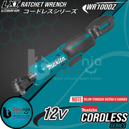 [EZM.3503571] Makita Ratchet Baterai Cordless WR100DZ Rachet Sock 12V Socket Sok
