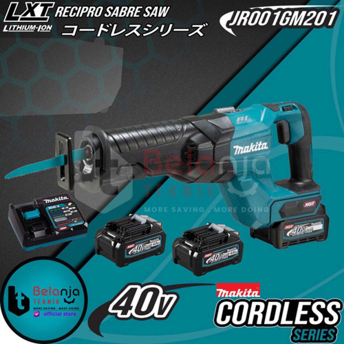 [EZM.3503576] Makita Gergaji Cordless Recipro Sabre Saw Reciprocating JR001GM201 40V