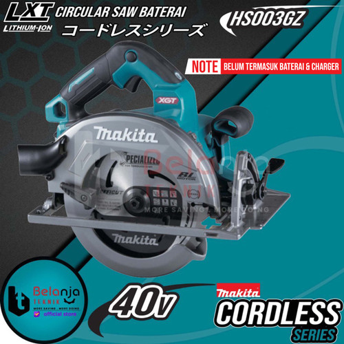 [EZM.3503580] Makita Mesin Circular Saw Baterai HS003GZ Cordless Potong Kayu 40V 7"