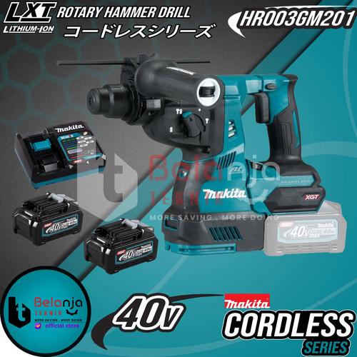 [EZM.3503582] Makita Mesin Bor Beton HR003GM201 Cordless Rotary Hammer Drill 40V HR