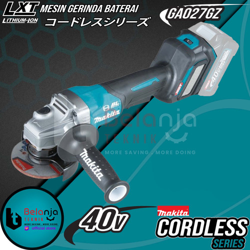 [EZM.3503593] Makita Mesin Gerinda Baterai Cordless GA027GZ Angle Grinder 4 Inch 40V