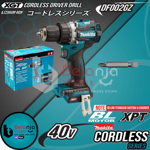 [EZM.3503599] Makita Mesin Bor Obeng Baterai DF002 Cordless Driver Drill DF002GZ 40V