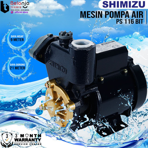 [EZM.3503632] Shimizu Pompa Air Manual PS 116 Bit 9 Meter Water Pump PS116 BIT