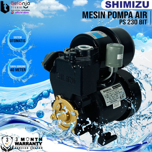 [EZM.3503633] Shimizu Pompa Air Otomatis PS 230 Bit 9 Meter Water Pump PS230 BIT