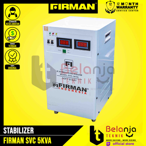 [EZM.3503645] Firman Stabilizer SVC 5000 Watt Voltage Stabilizer SVC5000 Watt