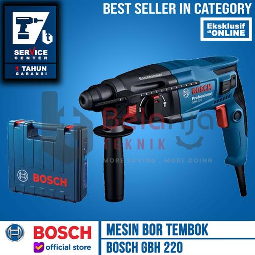 [EZM.3503756] Bosch Mesin Bor Tembok Rotary Hammer Drill GBH 220 22MM 720Watt 3 Mode