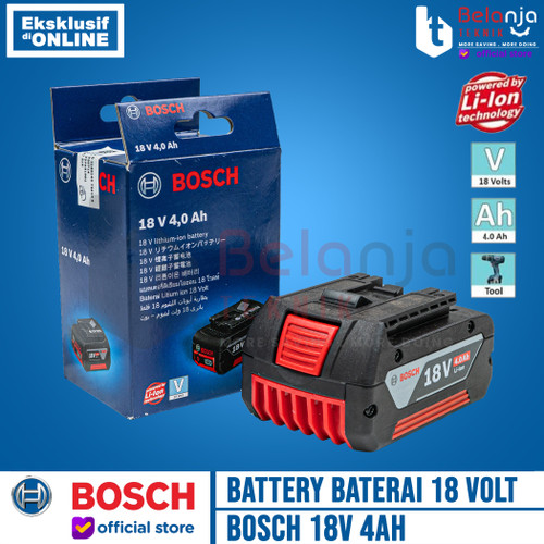 [EZM.3503785] Bosch GBA 18V 4Ah Battery Baterai 18 Volt 4 Ah Cordless Lithium Ion