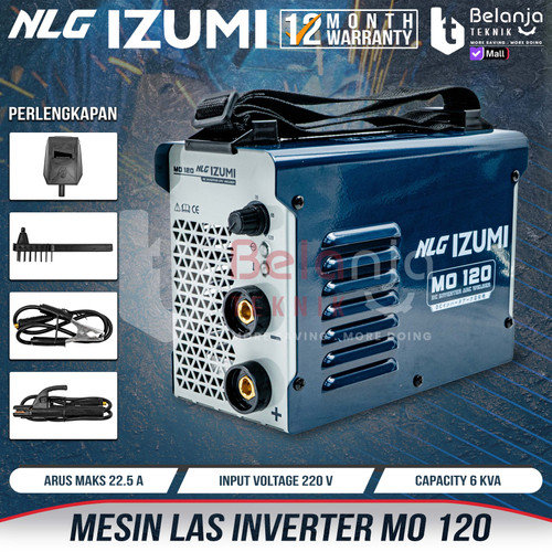 [EZM.3503794] Izumi Mesin Trafo Las MO 120 Inverter Potable 120 A MO120 Dc Welder