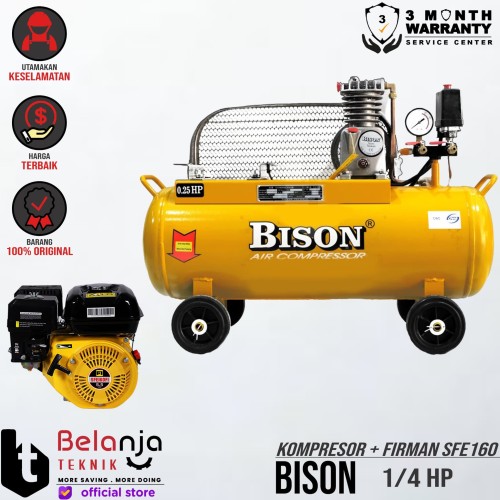 [EZM.3503811] Bison Mesin Kompresor Angin 0.25 Hp Firman SFE 160 5.5 Air Compressor