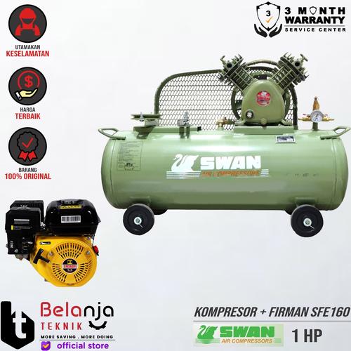 [EZM.3503817] Swan Mesin Kompresor Angin 1 Hp Firman SFE 160 5.5 Hp Air Compressor