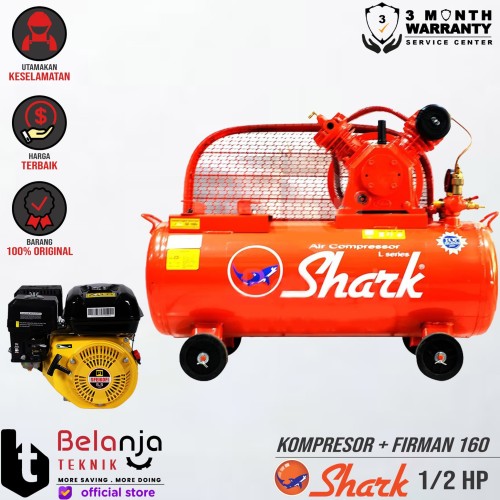 [EZM.3503836] Shark Mesin Kompresor Udara 0.5 Hp Firman SFE 160 5.5 Air Compressor